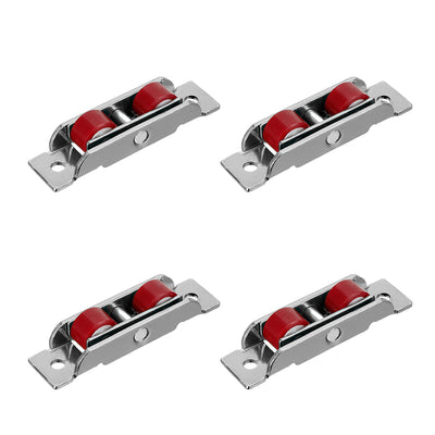 Harfington 13mm Dia, Sliding Door Window Pulley Double Wheel, Stainless Steel 4pcs