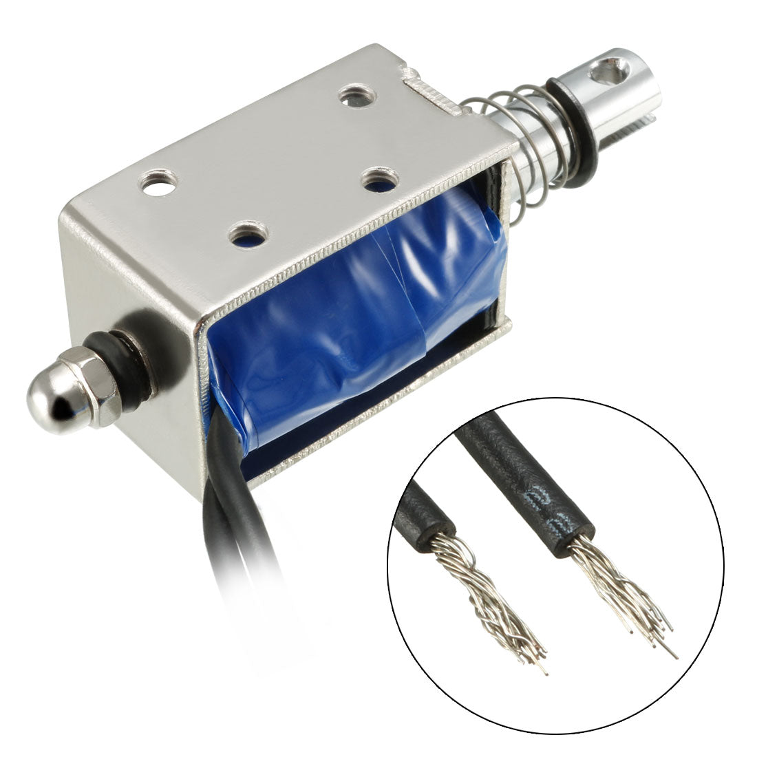 Harfington JF-0630B DC 12V 300mA 8.4W 6N 10mm Pull Push Type Linear Motion Solenoid Electromagnet