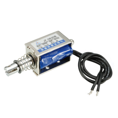Harfington JF-0630B DC 12V 300mA 8.4W 6N 10mm Pull Push Type Linear Motion Solenoid Electromagnet