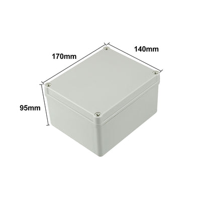 Harfington 170 x 140 x 95mm Electronic Plastic DIY Junction Box Enclosure Case Light Gray