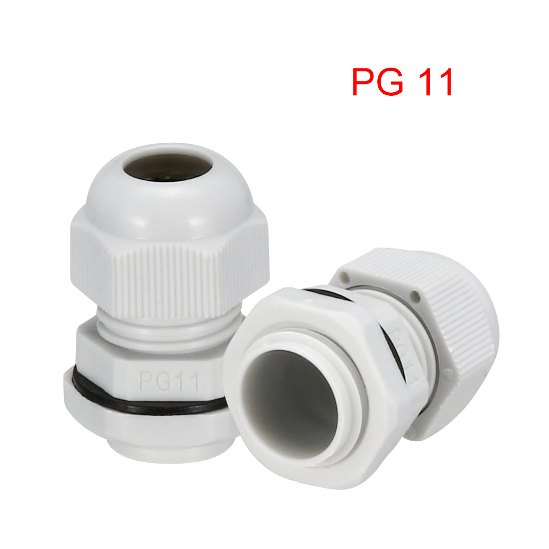 Harfington 14Pcs PG11 Cable Gland Waterproof Connector Plastic Wire Glands Joints White for 5-10mm Dia Wires