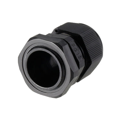 Harfington 12Pcs PG19 Cable Gland Waterproof Connector Plastic Wire Glands Joints Black for 12-15mm Dia Wires