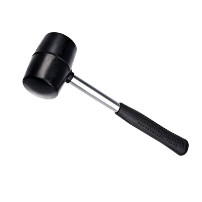 Harfington 18 Ounce Black Rubber Hammer Mallet w Stainless Steel Tube Handle