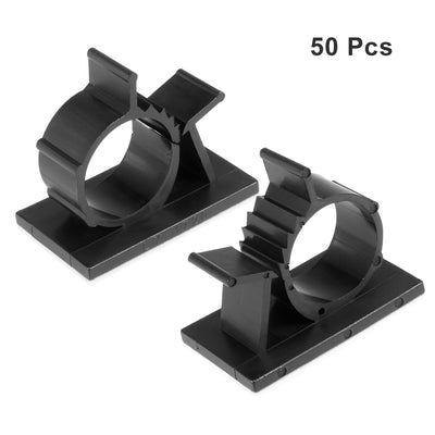 Harfington 13Pcs Self Adhesive Adjustable Wire Cable Tie Sticker Clip Black 2225