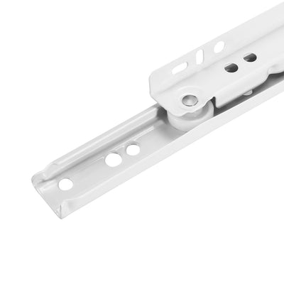 Harfington 18" Keyboard Slide Glide, Roller Wheel Cabinet Drawer Runner, White, 1 Pair