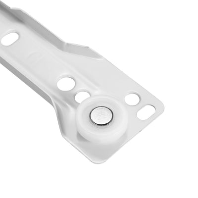 Harfington 18" Keyboard Slide Glide, Roller Wheel Cabinet Drawer Runner, White, 1 Pair