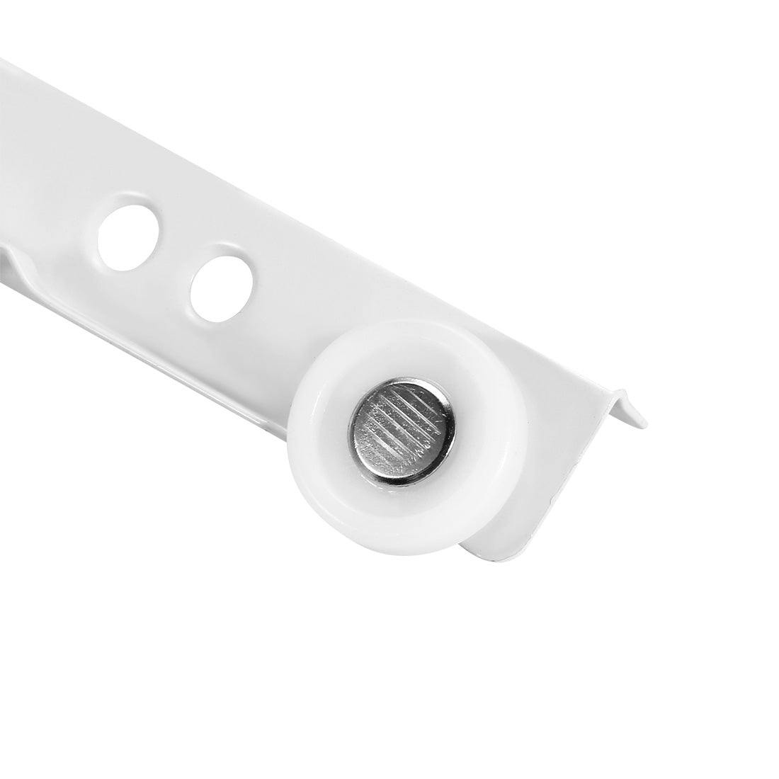 Harfington 18" Keyboard Slide Glide, Roller Wheel Cabinet Drawer Runner, White, 1 Pair