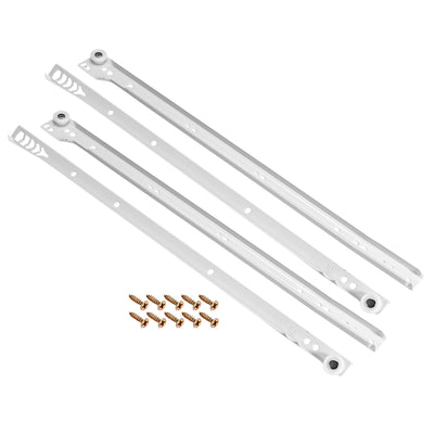 Harfington 18" Keyboard Slide Glide, Roller Wheel Cabinet Drawer Runner, White, 1 Pair