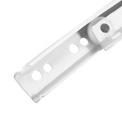 Harfington 16" Keyboard Slide Glide, Roller Wheel Cabinet Drawer Runner, White, 1 Pair