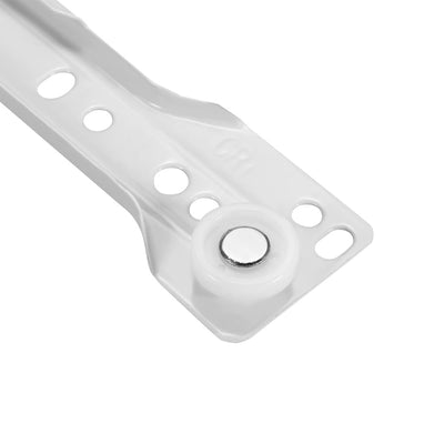 Harfington 16" Keyboard Slide Glide, Roller Wheel Cabinet Drawer Runner, White, 1 Pair