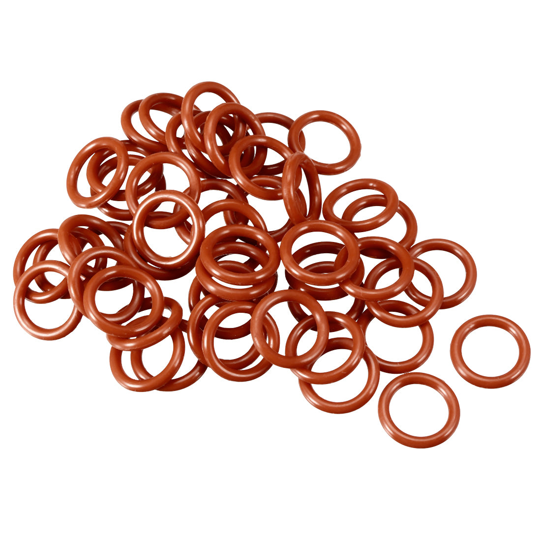 Harfington Silicone O-Ring VMQ Seal Rings Sealing Gasket Red 50PCS