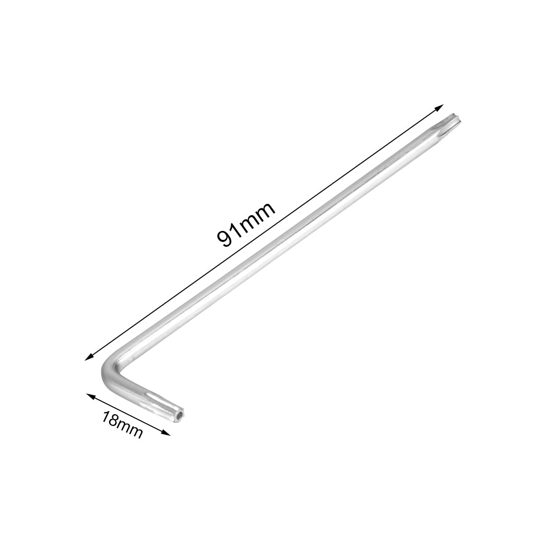 Harfington Long Tamper Proof Torx Star Key Bit Wrench L-Shape Nickel Plated