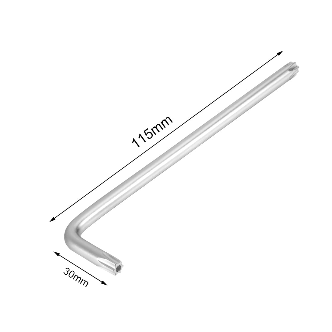 Harfington Long Tamper Proof Torx Star Key Bit Wrench L-Shape Nickel Plated