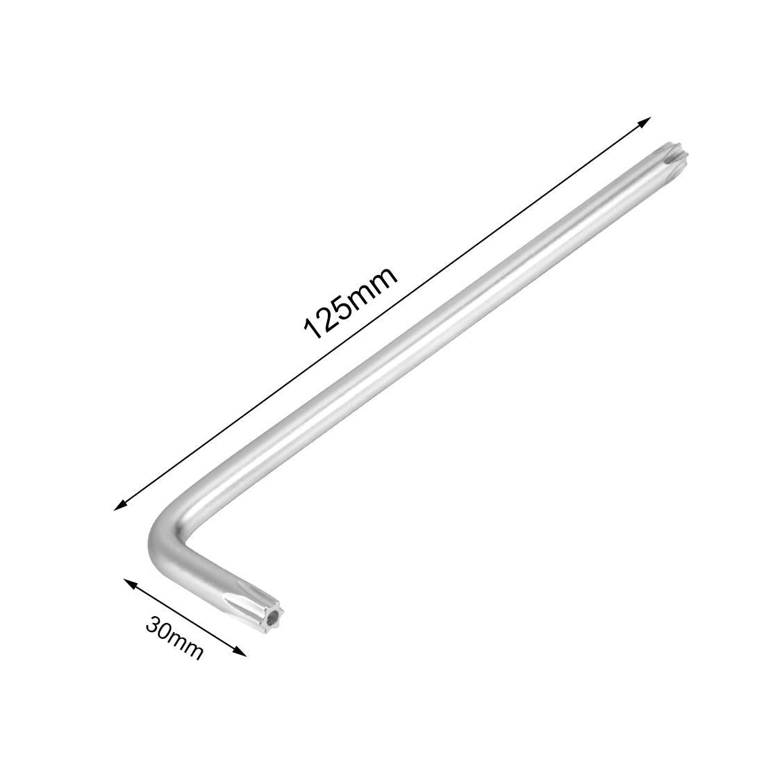 Harfington Long Tamper Proof Torx Star Key Bit Wrench L-Shape Nickel Plated