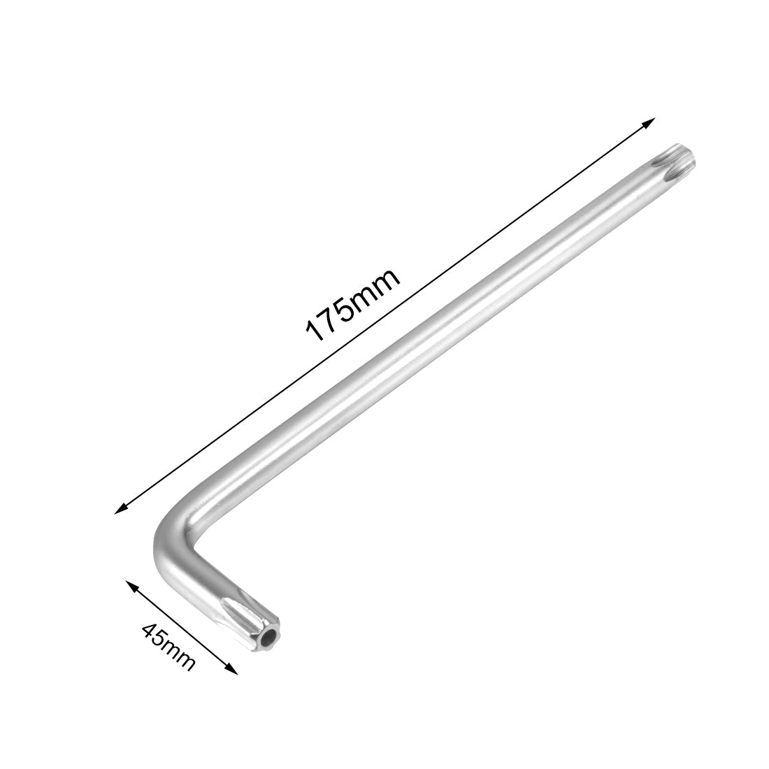 Harfington Long Tamper Proof Torx Star Key Bit Wrench L-Shape Nickel Plated