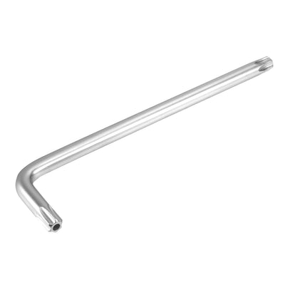 Harfington Long Tamper Proof Torx Star Key Bit Wrench L-Shape Nickel Plated