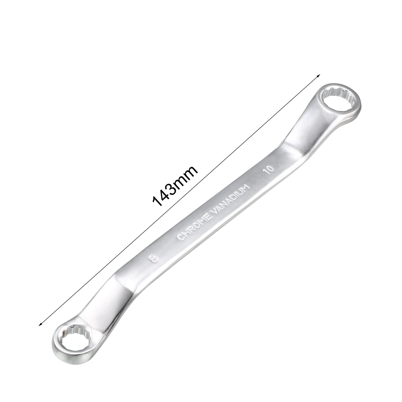 Harfington Metric 12 Point Offset Double Box End Wrench Chrome Plated, Cr-V