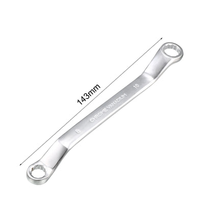 Harfington Metric 12 Point Offset Double Box End Wrench Chrome Plated, Cr-V