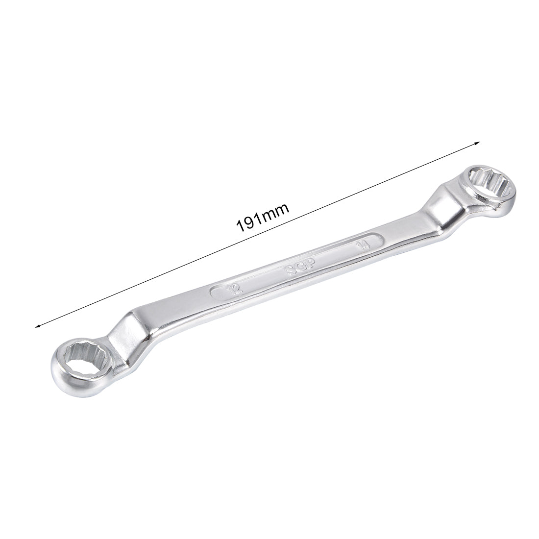 Harfington Metric 12 Point Offset Double Box End Wrench Chrome Plated, Cr-V
