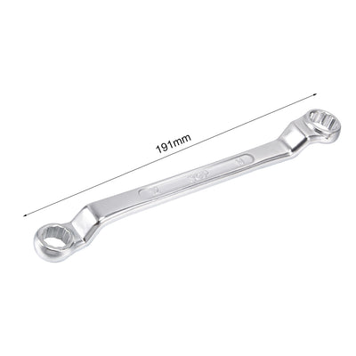 Harfington Metric 12 Point Offset Double Box End Wrench Chrome Plated, Cr-V