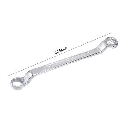 Harfington Metric 12 Point Offset Double Box End Wrench Chrome Plated, Cr-V