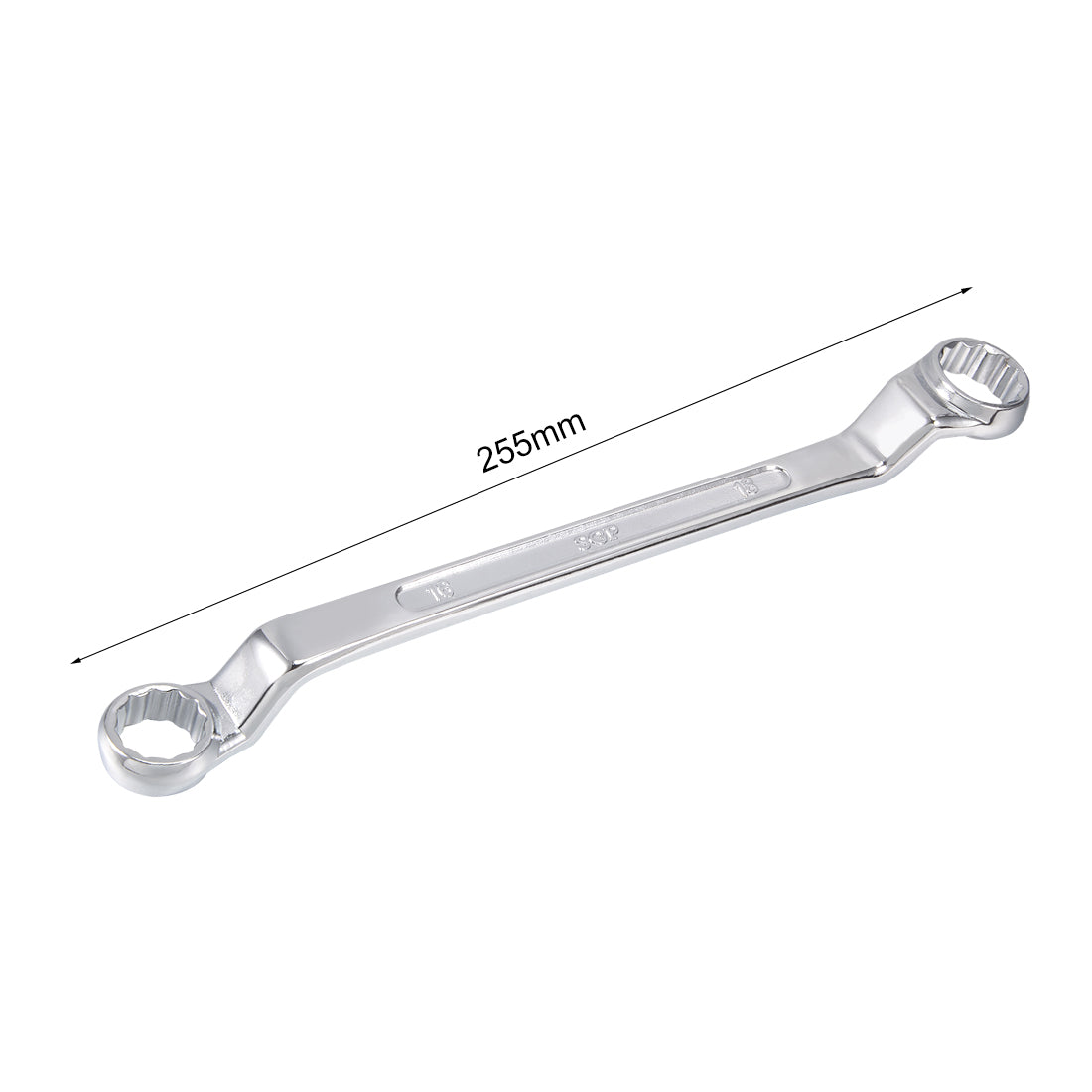 Harfington Metric 12 Point Offset Double Box End Wrench Chrome Plated, Cr-V
