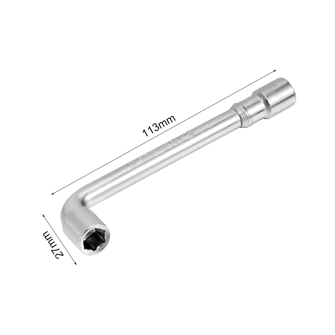 Harfington 2pcs 8mm Metric L Shaped Angled Open Hex 6 point Socket Wrench