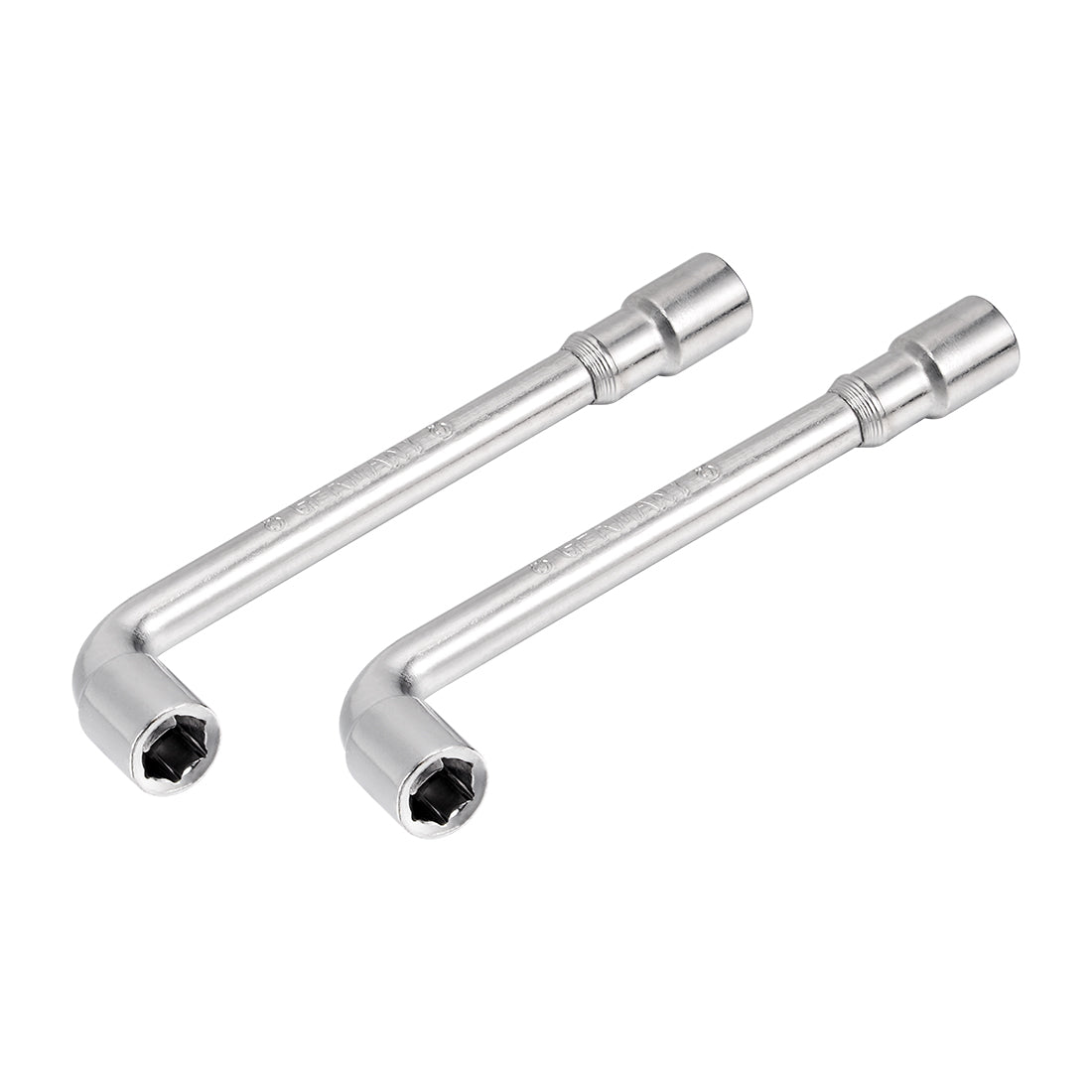 Harfington 2pcs 8mm Metric L Shaped Angled Open Hex 6 point Socket Wrench