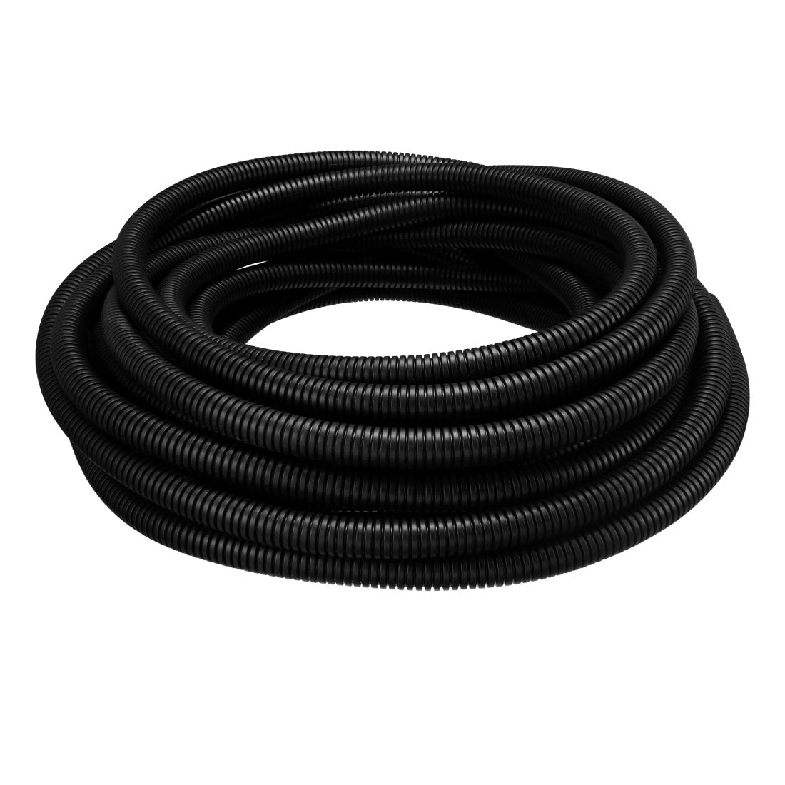 Harfington 14 M 12 x 15.8 mm PP Flexible Corrugated Conduit Tube for Garden,Office Black