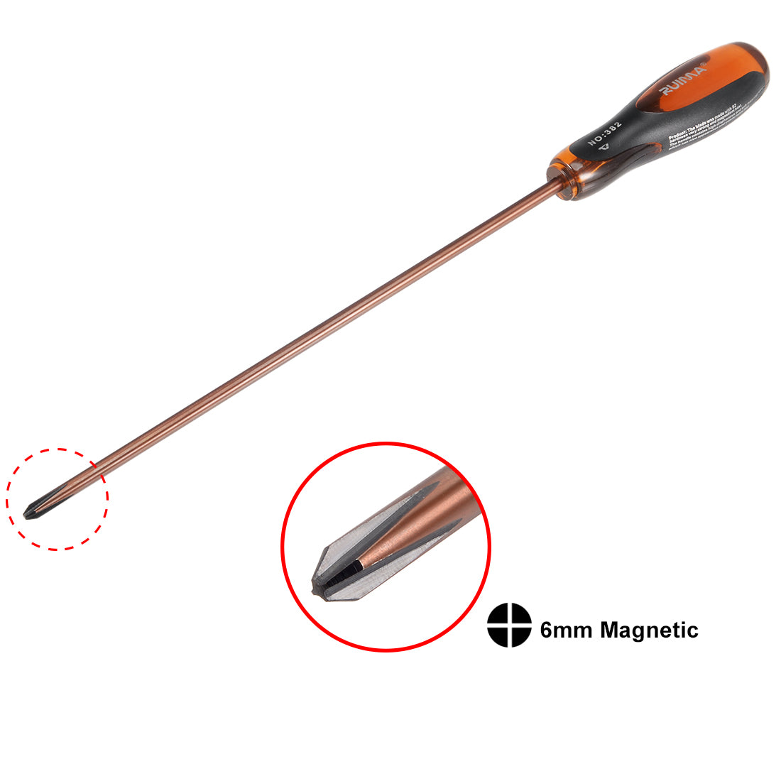 Harfington Phillips Magnetic Screwdriver Round Shaft Comfort Grip