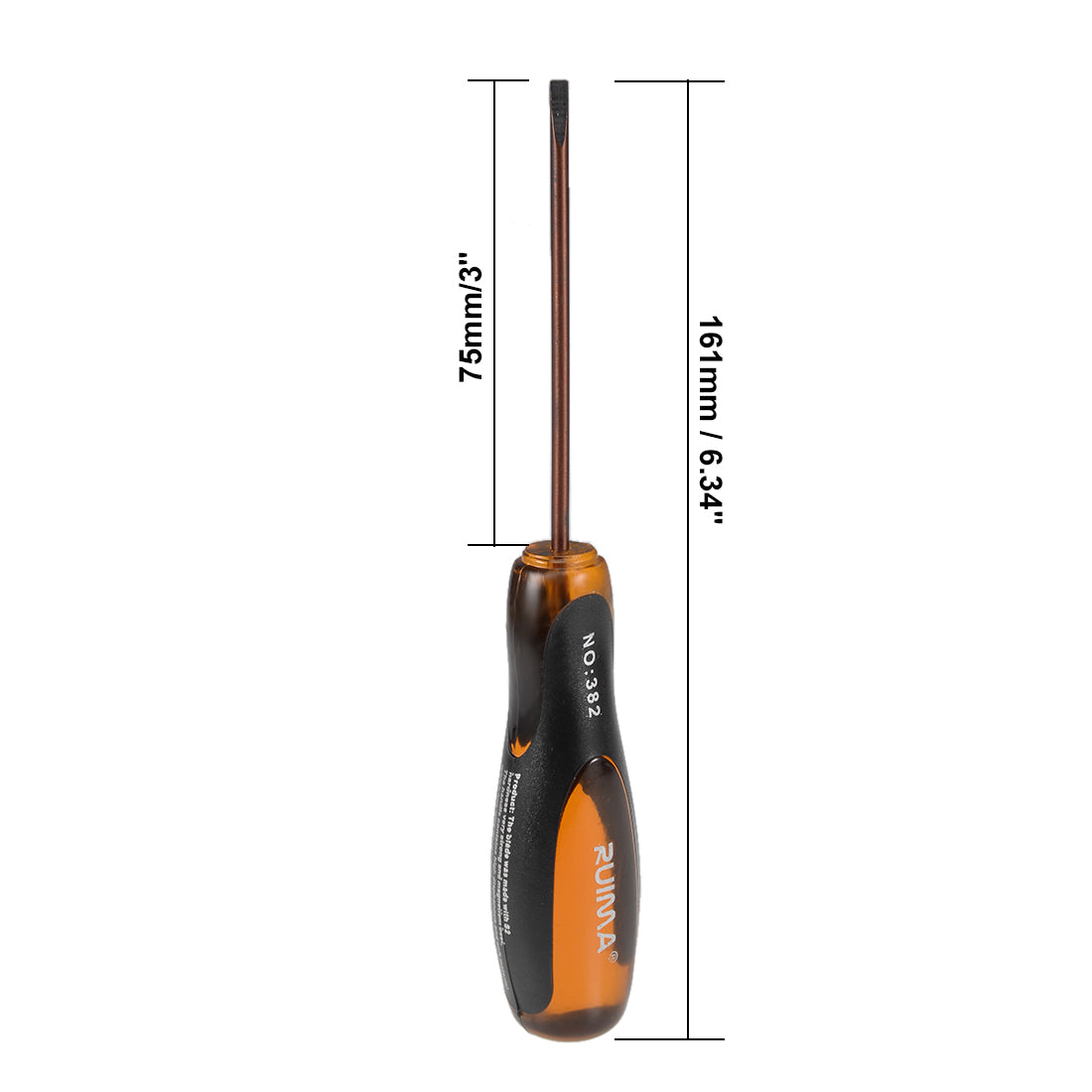 Harfington Slotted Magnetic Screwdriver Round Shaft Comfort Grip