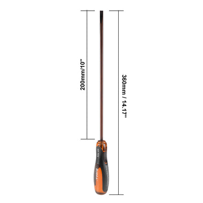 Harfington Slotted Magnetic Screwdriver Round Shaft Comfort Grip