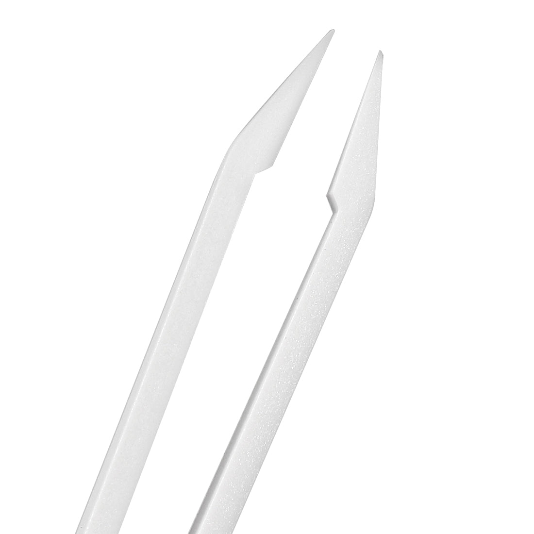 Harfington 93302 White Plastic Fine Point Tip Anti-static Tweezers 4.7 Inch Length 93302