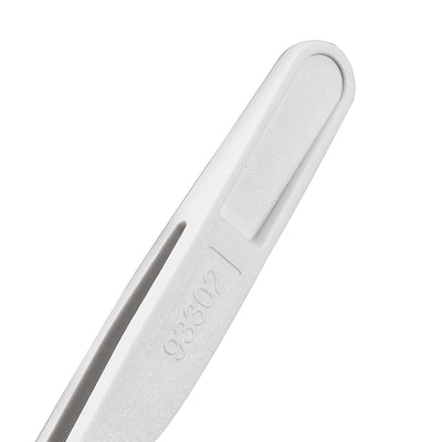 Harfington 93302 White Plastic Fine Point Tip Anti-static Tweezers 4.7 Inch Length 93302