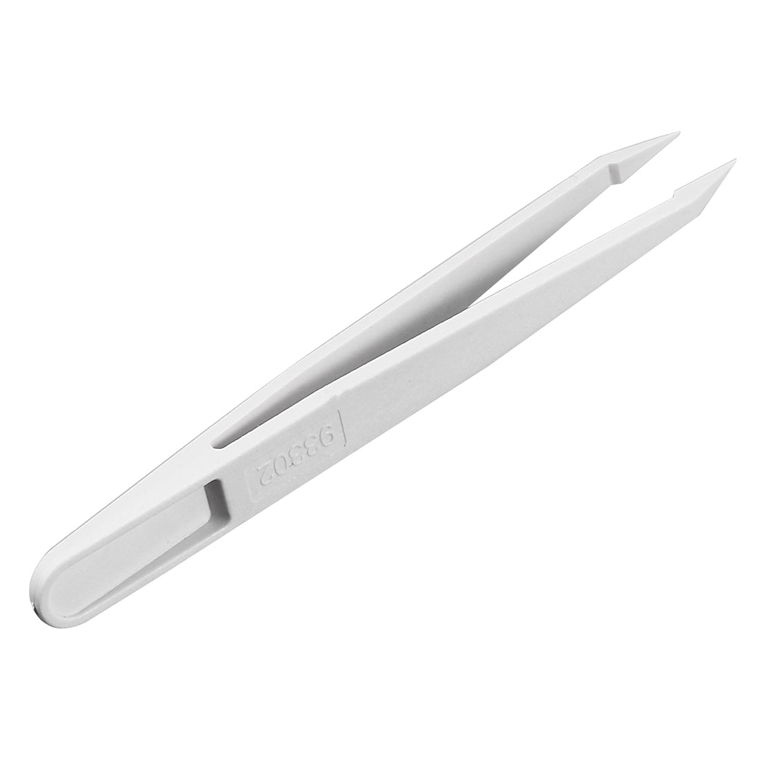 Harfington 93302 White Plastic Fine Point Tip Anti-static Tweezers 4.7 Inch Length 93302