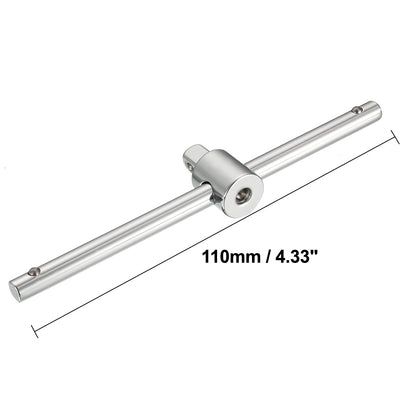 Harfington 1/4 Inch Drive Sliding Wrench Breaker Bar Adjustable T-Handle Socket Hand Tool