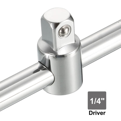 Harfington 1/4 Inch Drive Sliding Wrench Breaker Bar Adjustable T-Handle Socket Hand Tool