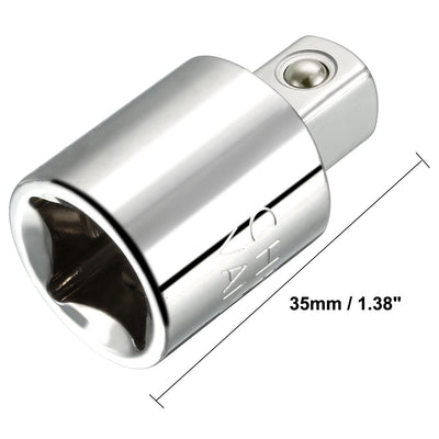 Harfington Socket Adapter and Reducer, Female to Male, Cr-V