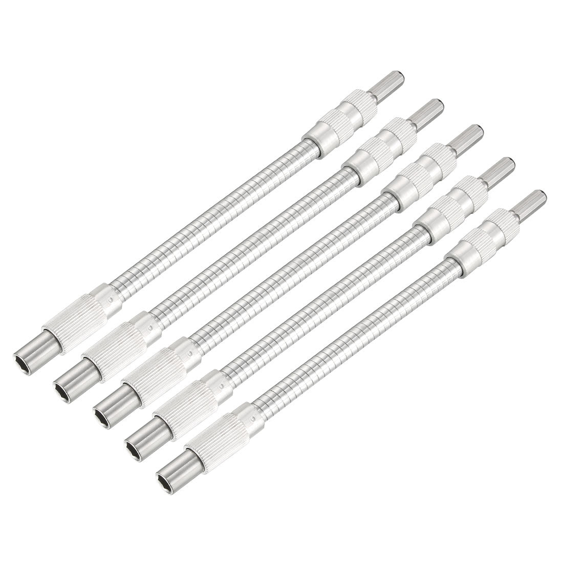 Harfington 5PCS 1/4-inch Drive Flexible Extension Bar 200mm Length