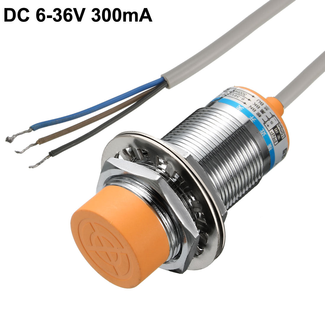 Harfington 15mm Inductive Proximity Sensor Switch Detector PNP NC DC 6-36V 300mA 3-wire LJ30A3-15-Z/AY