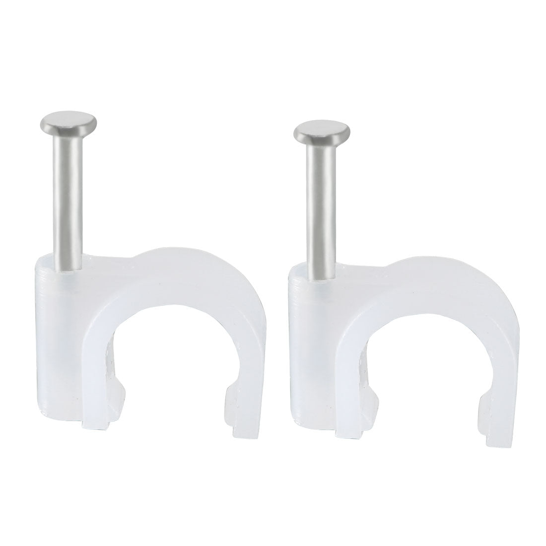 Harfington Wall Mount Coax Electric Cable Wire Clip Fastener Saddle White Nylon