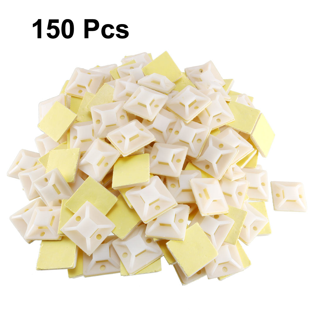 Harfington 150pcs Self Adhesive Cable Tie Mounts Wire Base Holders 25mm x 25mm