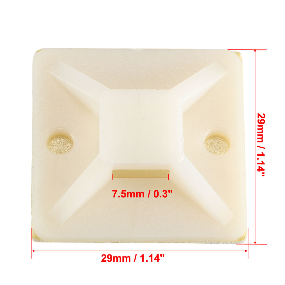 Harfington 150pcs Self Adhesive Cable Tie Mounts Wire Base Holders 29mm x 29mm