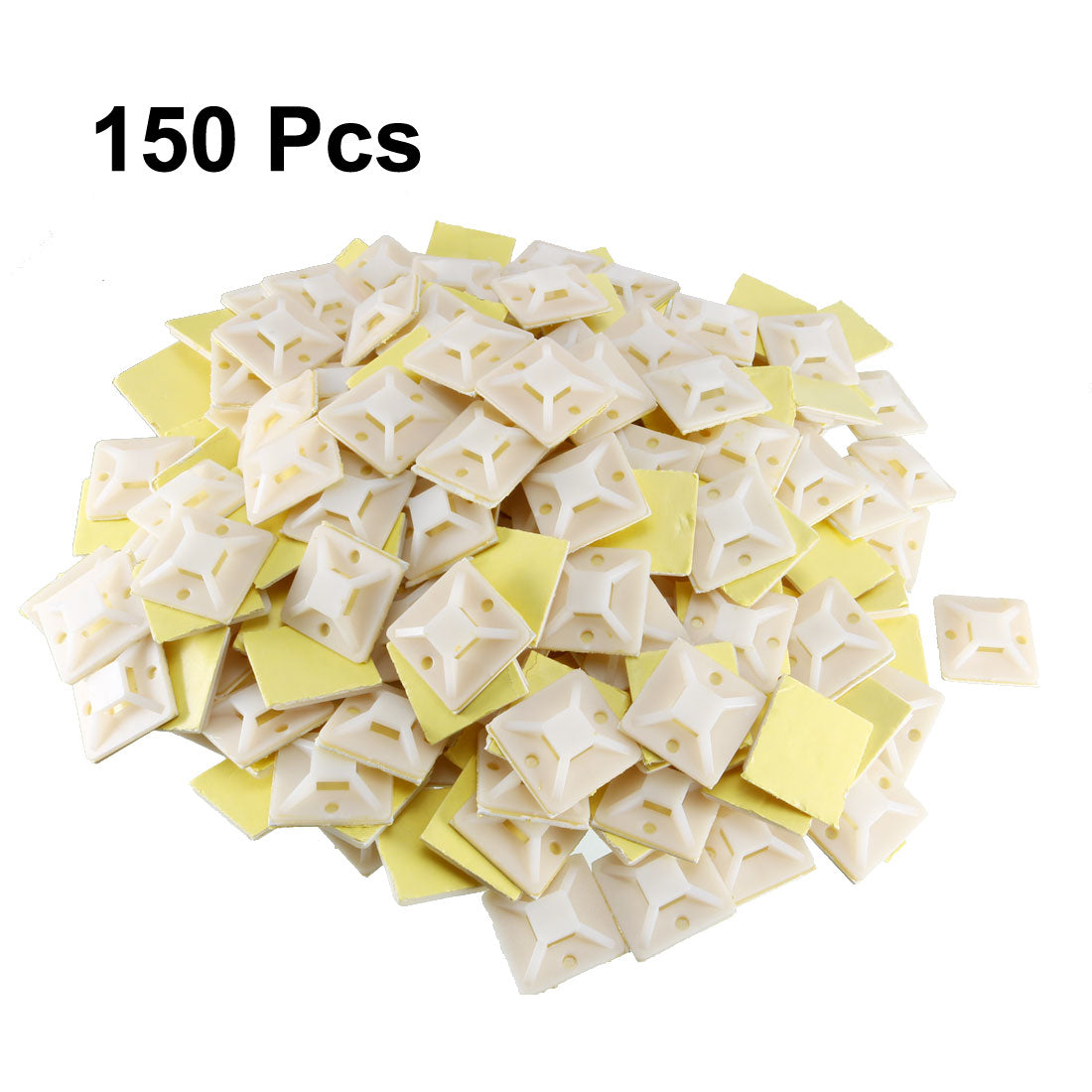 Harfington 150pcs Self Adhesive Cable Tie Mounts Wire Base Holders 29mm x 29mm