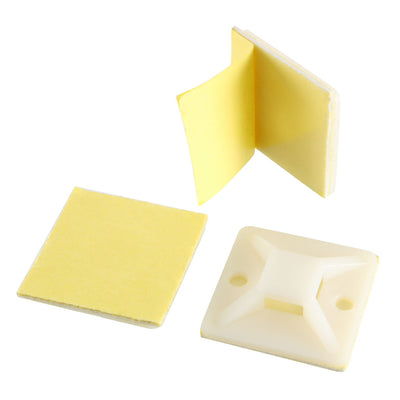 Harfington 150pcs Self Adhesive Cable Tie Mounts Wire Base Holders 29mm x 29mm