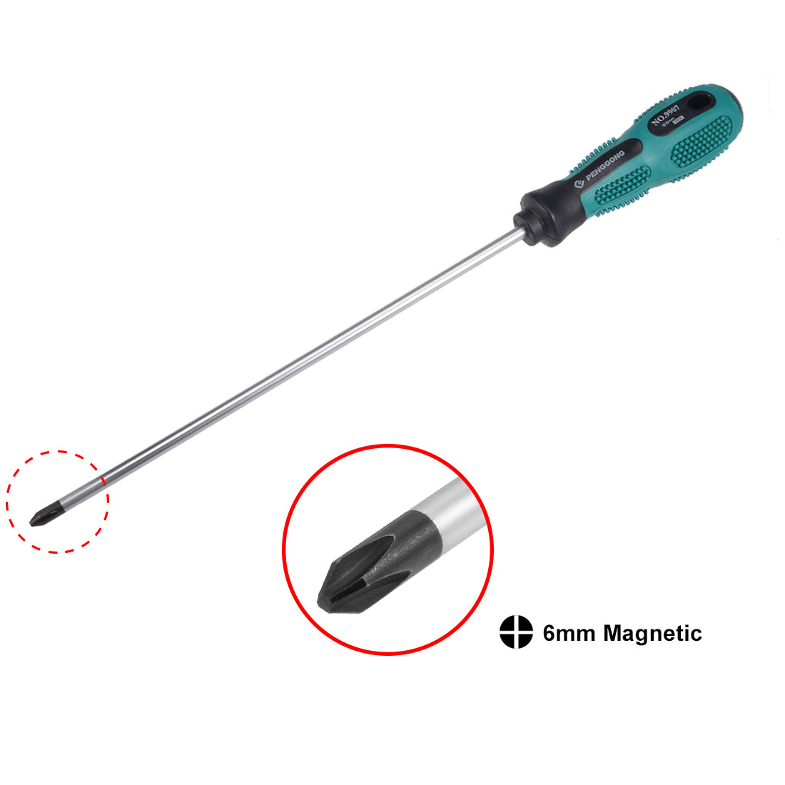Harfington Phillips Screwdriver Round Shaft Non Slip Comfortable Handle