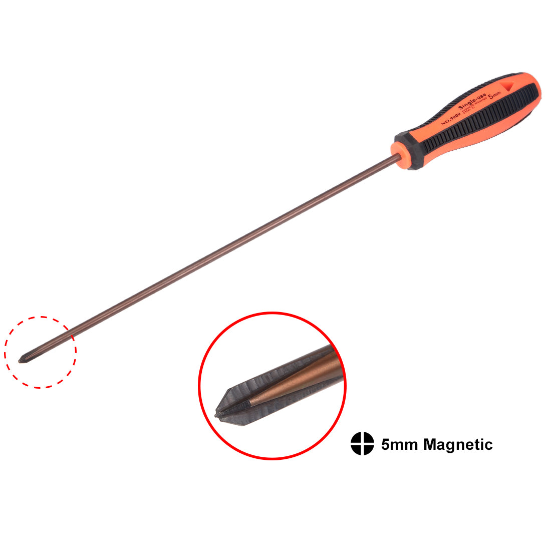 Harfington #0(PH0) Phillips Screwdriver 5 Inch Round Shaft Magnetic 1