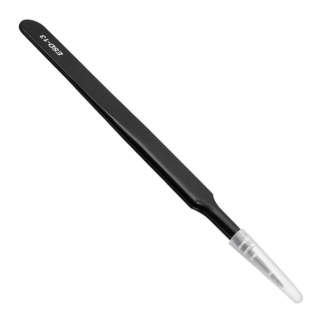 Harfington ESD Anti-static Stainless Steel Tweezers Blunt Tip Non-magnetic 4.8 Inch Long