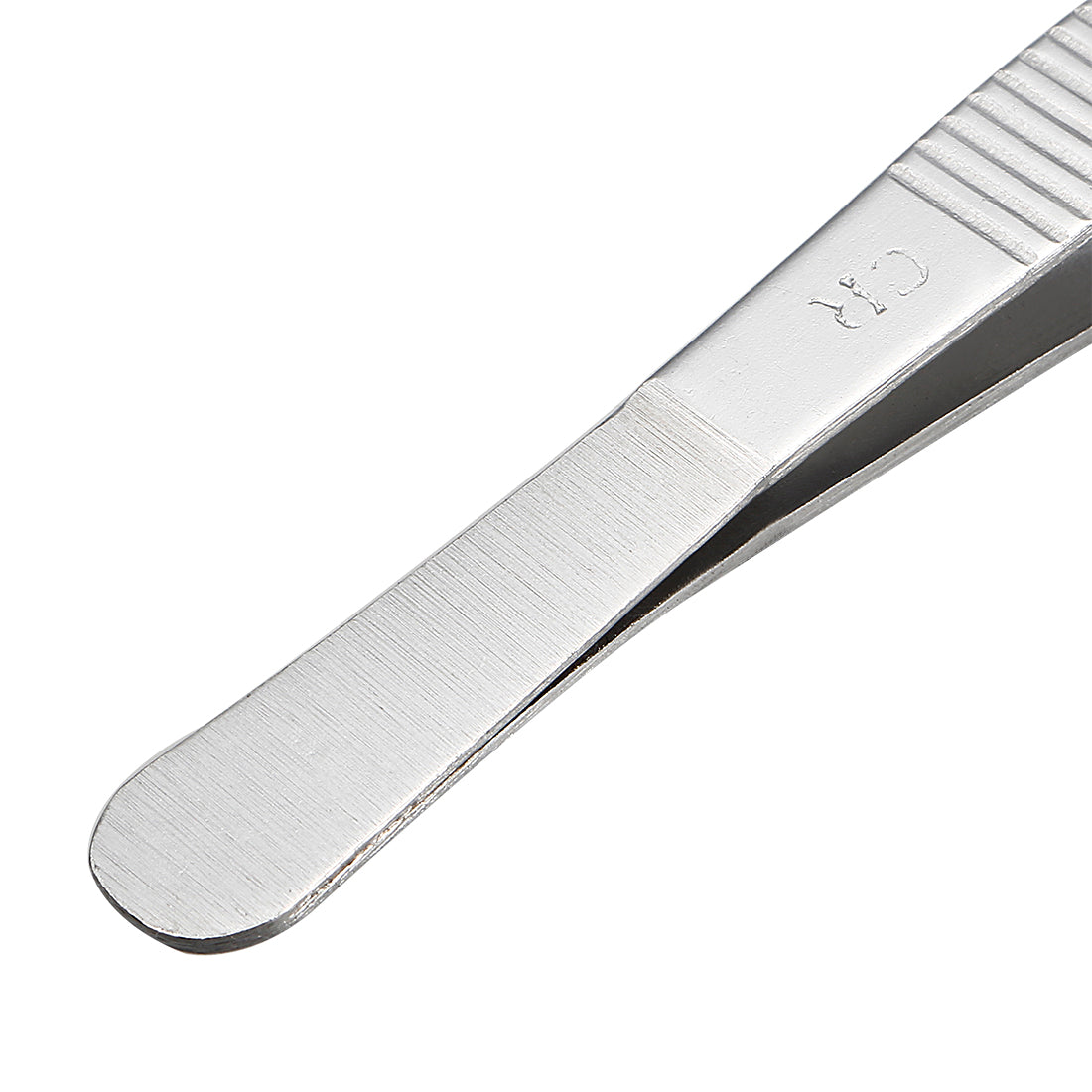 Harfington 2 Pcs 5.5-Inch 430 Stainless Steel Tweezers with Curved Serrated Tip