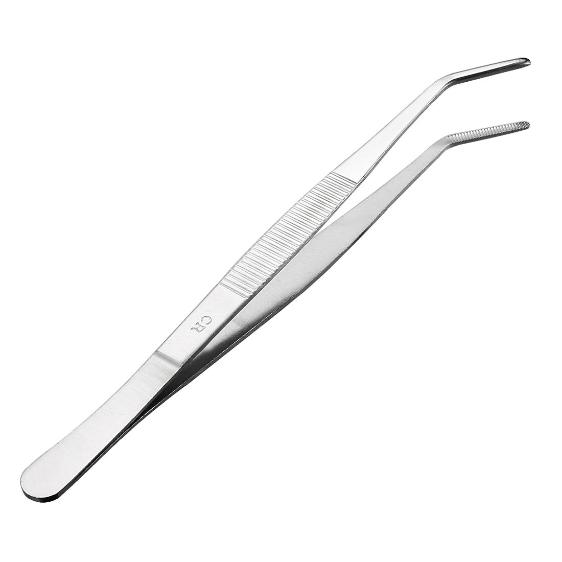 Harfington 8-Inch Stainless Steel Tweezers with Curved Serrated Tip